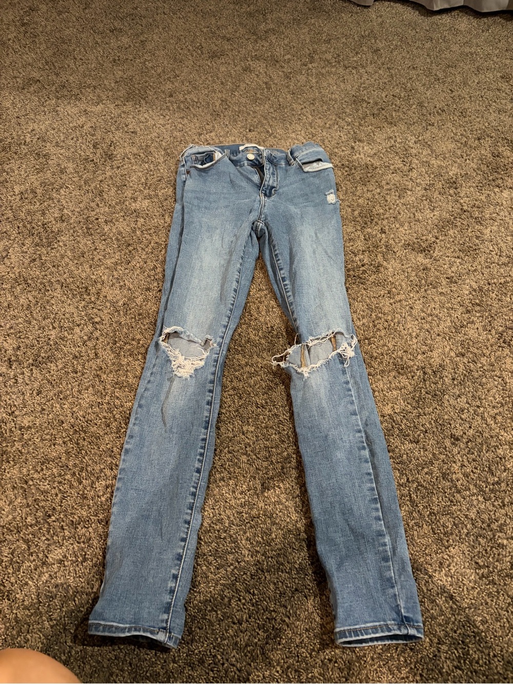 PacSun Light Blue Distressed Skinny Jeggings